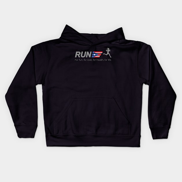 Run for life Puerto Rico Kids Hoodie by e3d